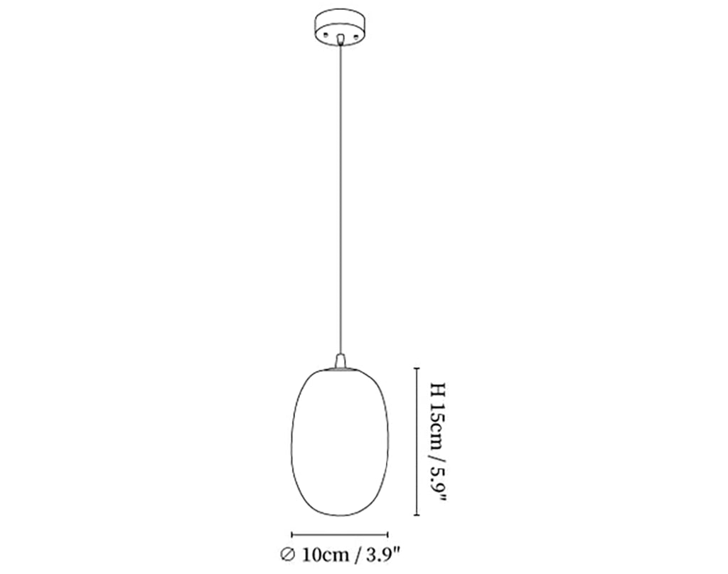 Alabaster Modern Pebble Pendant Lamp