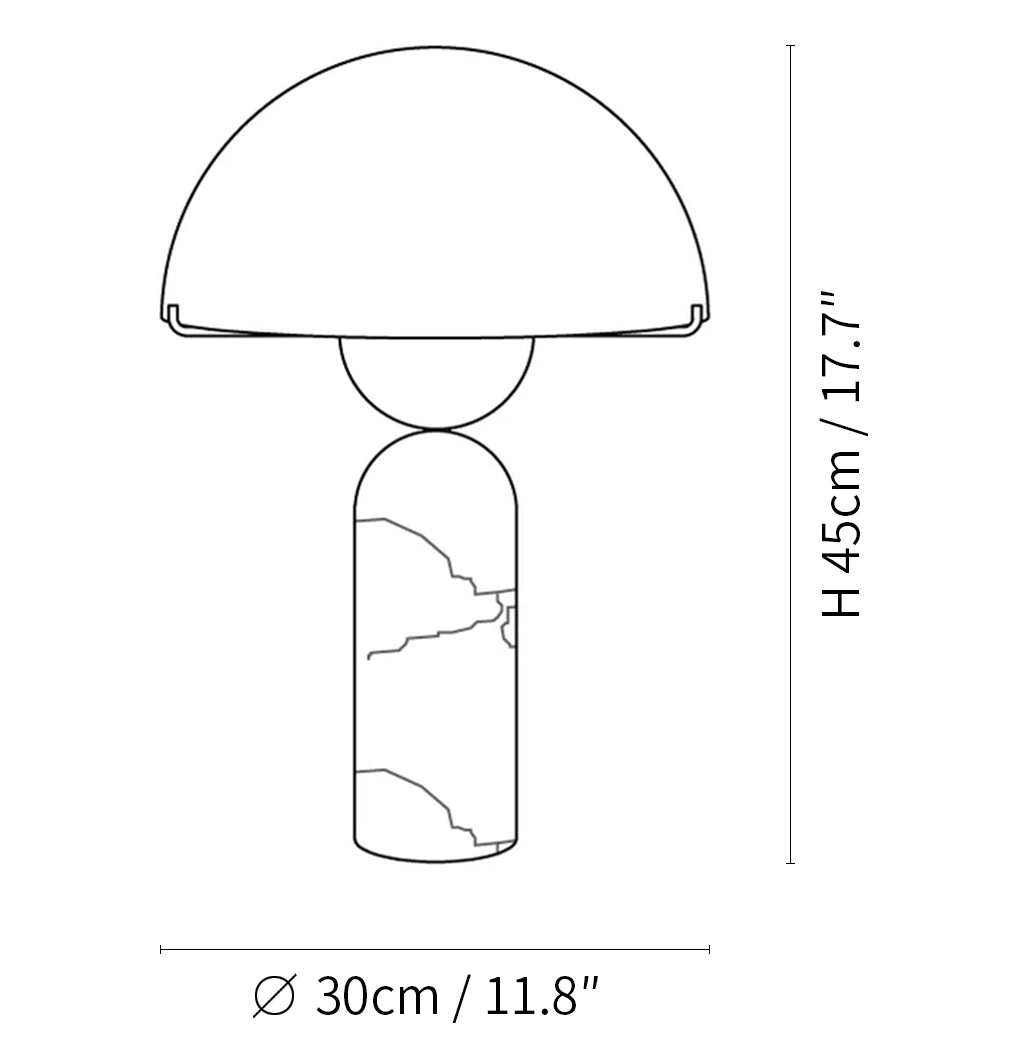 Alabaster Peono Table Lamp