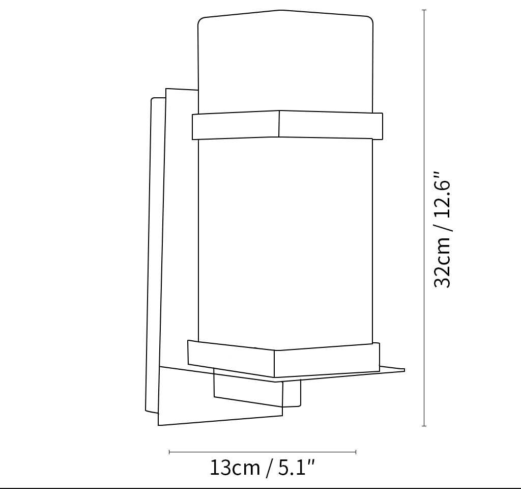 Glass Mcdade Square Outdoor Wall Light
