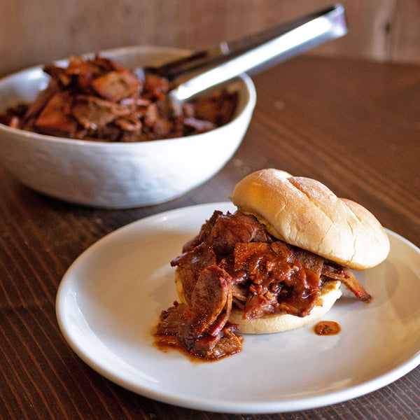 Savory, smoky brisket from Joe's Real BBQ.