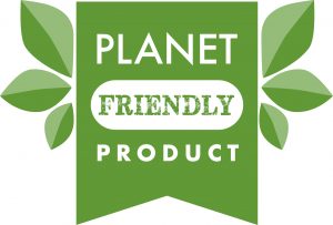 a planet friendly party logo