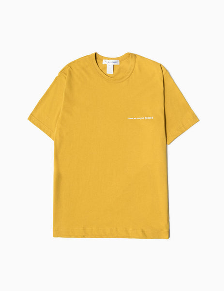 yellow cdg t shirt