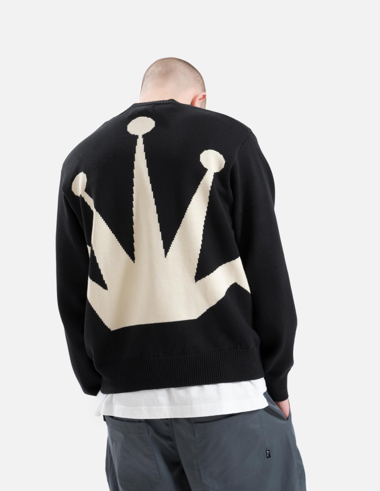 Stussy Bent Crown Sweater - Black