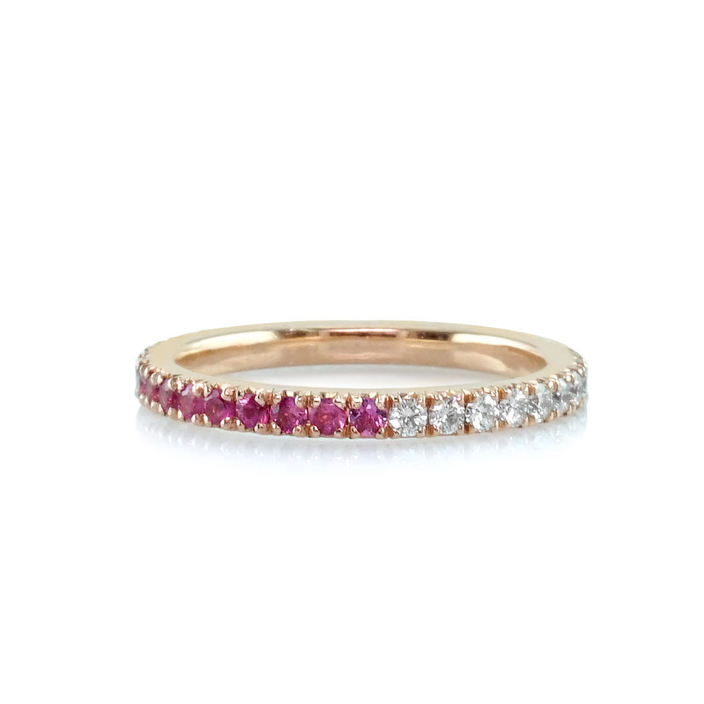 Unity 2ct Diamond 18k White Gold Half Eternity Wedding Ring Set Jian London Diamond Rings