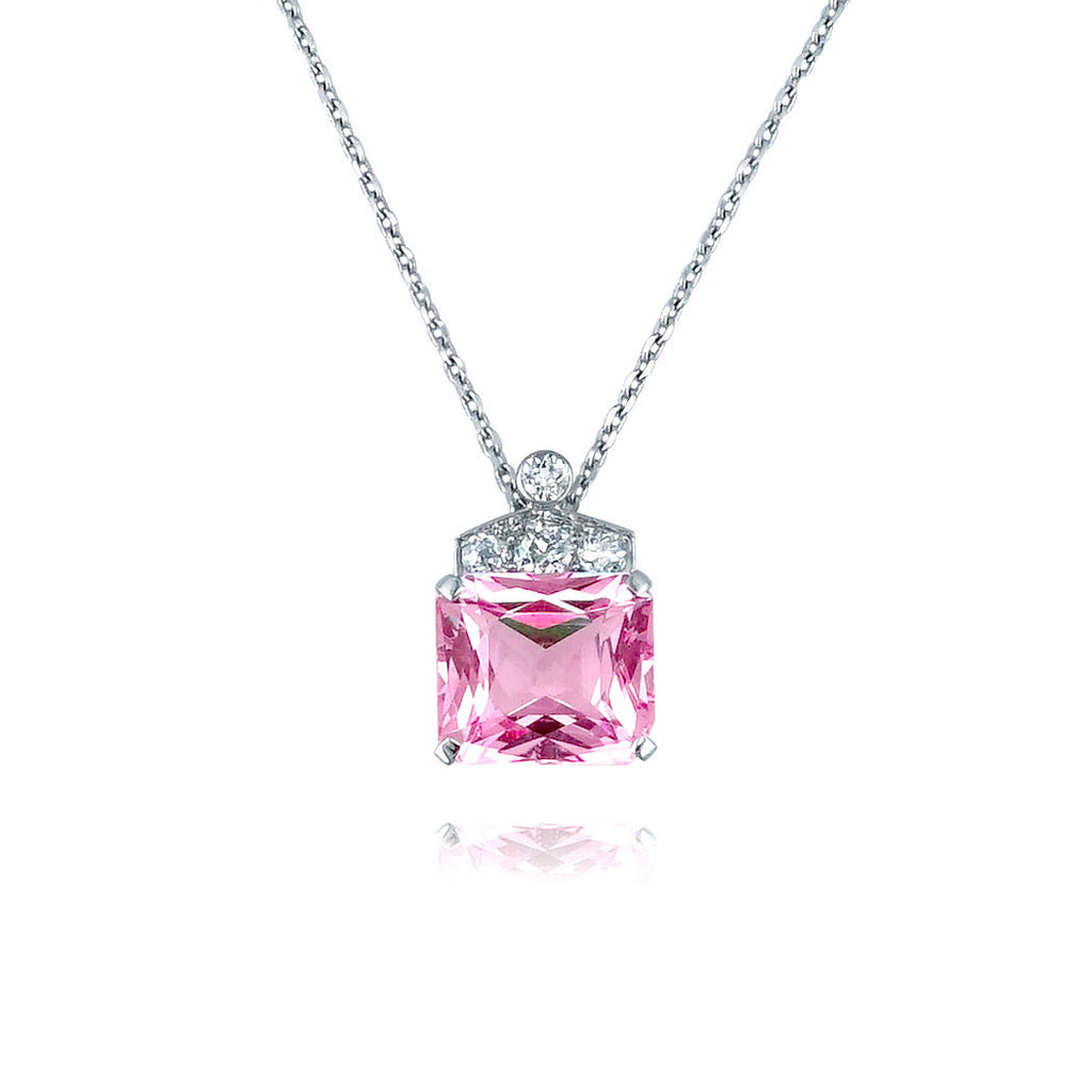 emerald cut pink sapphire