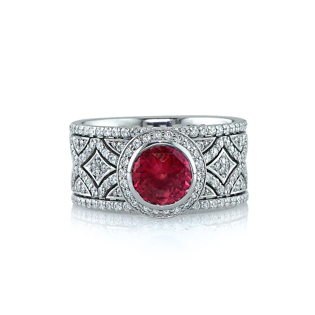 Ruby and diamond ring design