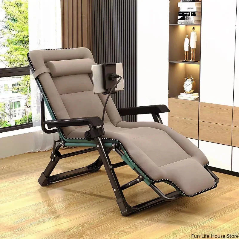 Modern Simple Multifunctional Recliner Folding Nap Bed Simple Nap Artifact Balcony Office Lazy Sofa Stable Load-bearing Home