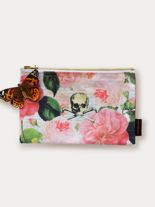 Cosmetic Bag - Skull with Roses | TokyoMilk
