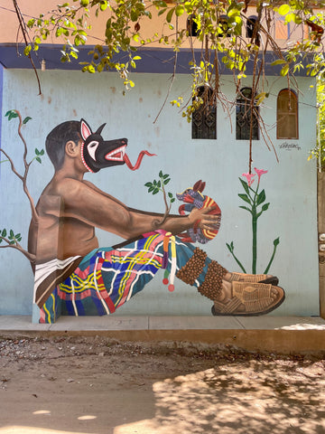 Mural at alibrejes workshop