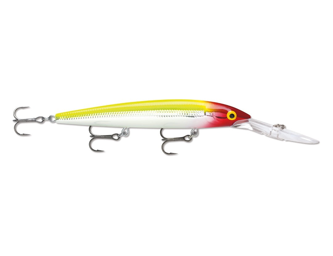 Band-It Walleye Deep Minnow Jerkbait Fishing Lure, Fishing Accessories,  Dives ro 27-feet Deep, 4 3/4', 5/8 oz, Fruit Dots, (BDTWBD266)