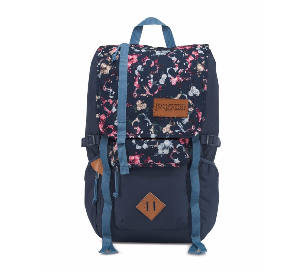 blue floral jansport backpack