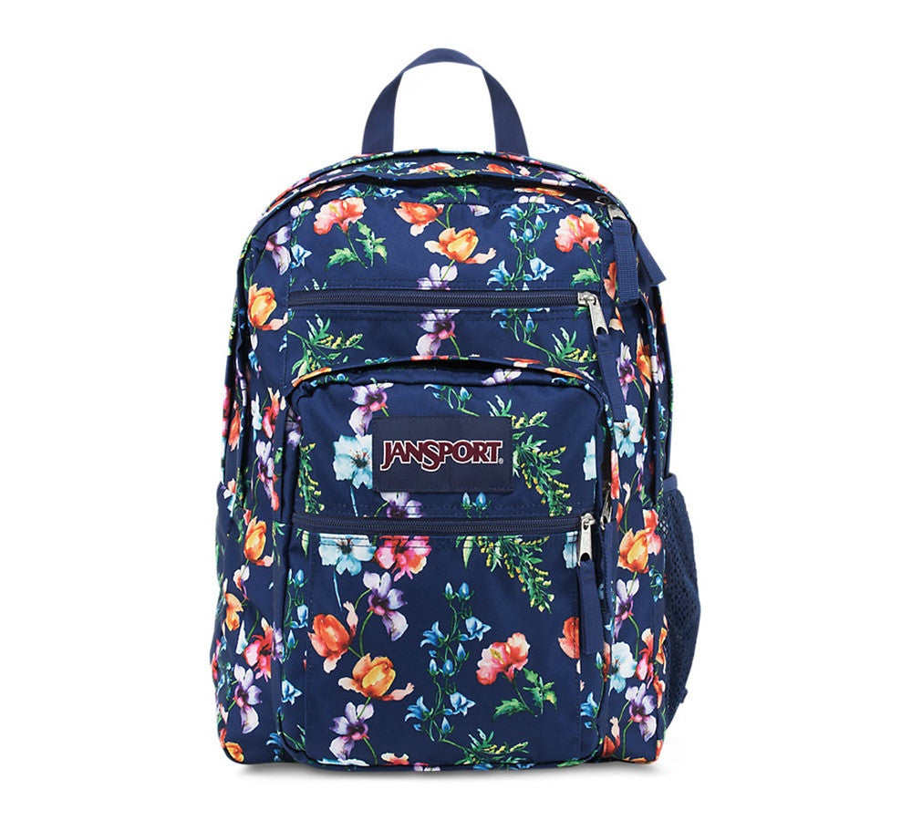 blue floral jansport backpack