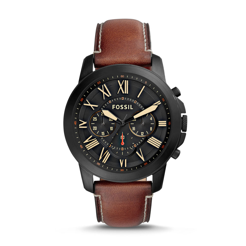 Grant Chronograph Luggage Leather Watch 