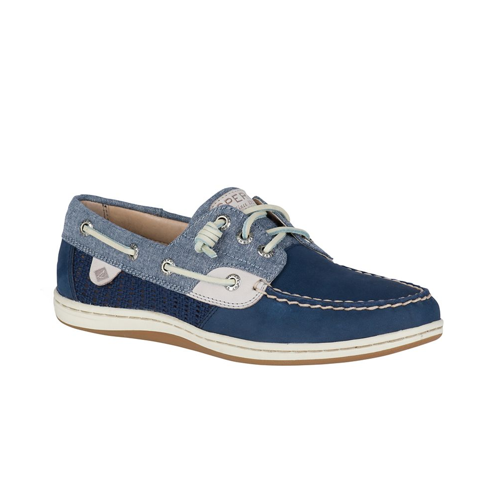 women's songfish chambray stripe boat shoe