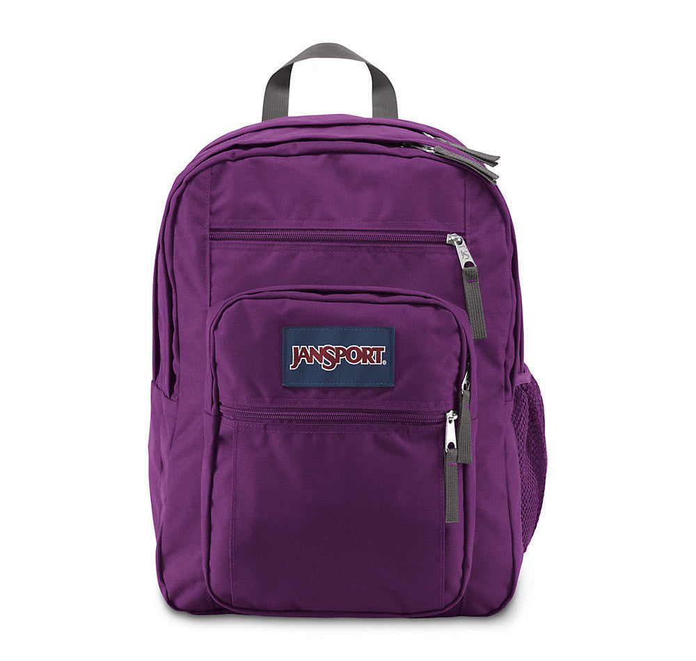 purple jansport big student backpack