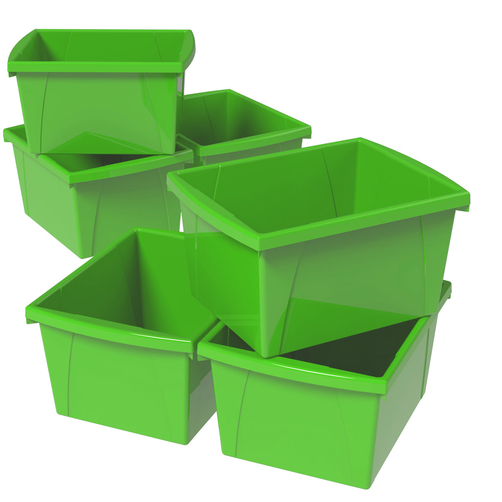 1 bac de rangement plastique vert l.34.2 x P.44.4 x H.24.2 cm, 32 l