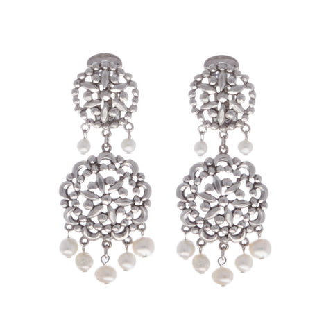 Maeve earrings with pearl drops
