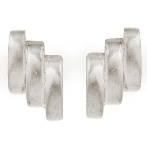 Stacked silver-tone clip on earrings from Ben-Amun for Moda Operandi