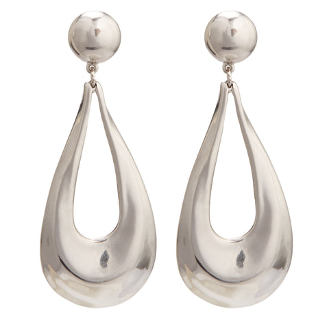 Silver drop-down earrings from Ben-Amun