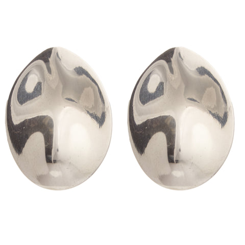 Silver thumbprint earrings from Ben-Amun for Moda Operandi
