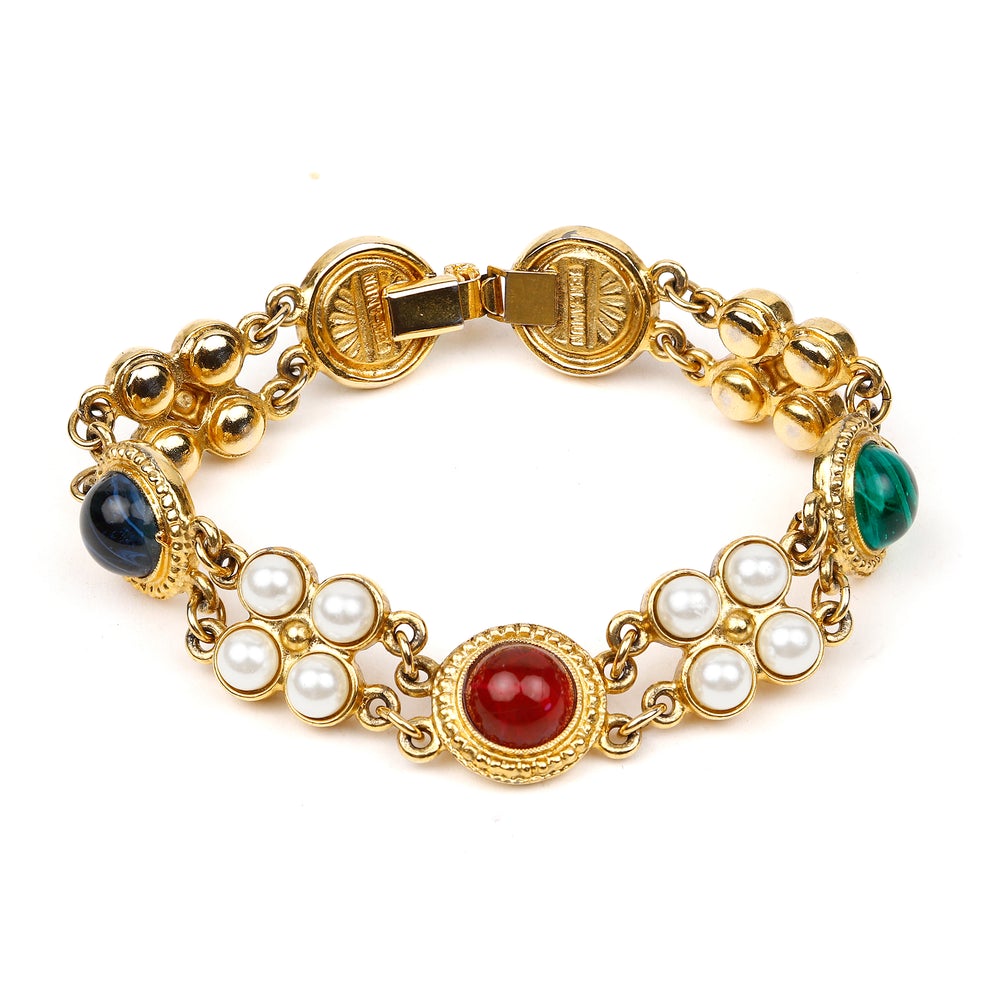 Ben-Amun gold-plated bracelet with semi-precious stones