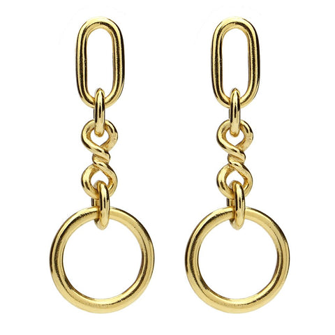 product image of gold link post earrings