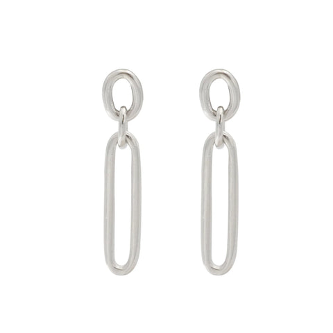 Silver chainlink earrings