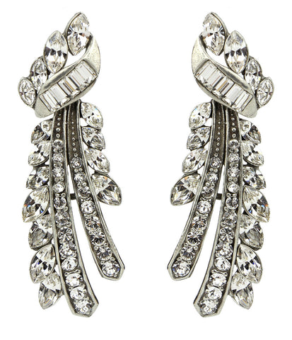 Crystal drop-down earrings by Ben-Amun