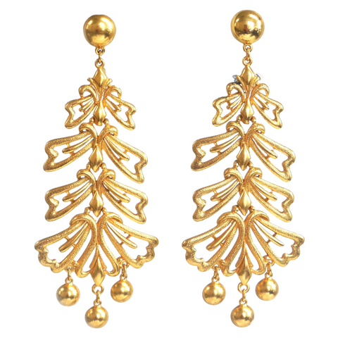 Gold drop-down earrings from Ben-Amun