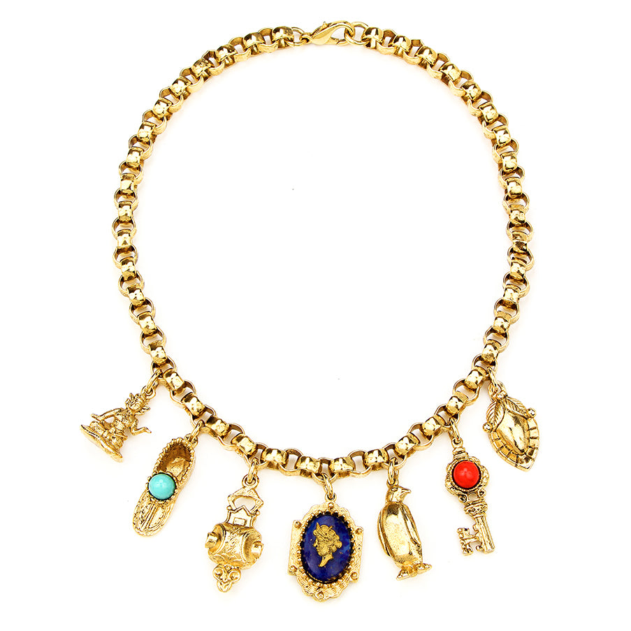 Royal Charm Blue Prince Gold Necklace | Ben-Amun