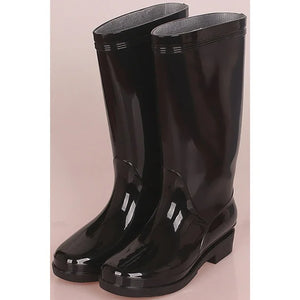 Women Lovely Solid Colored Anti Slip Water Resistant Rain Boots - WRBC16678 - tomcarry - Slip On Rain Boots For Women