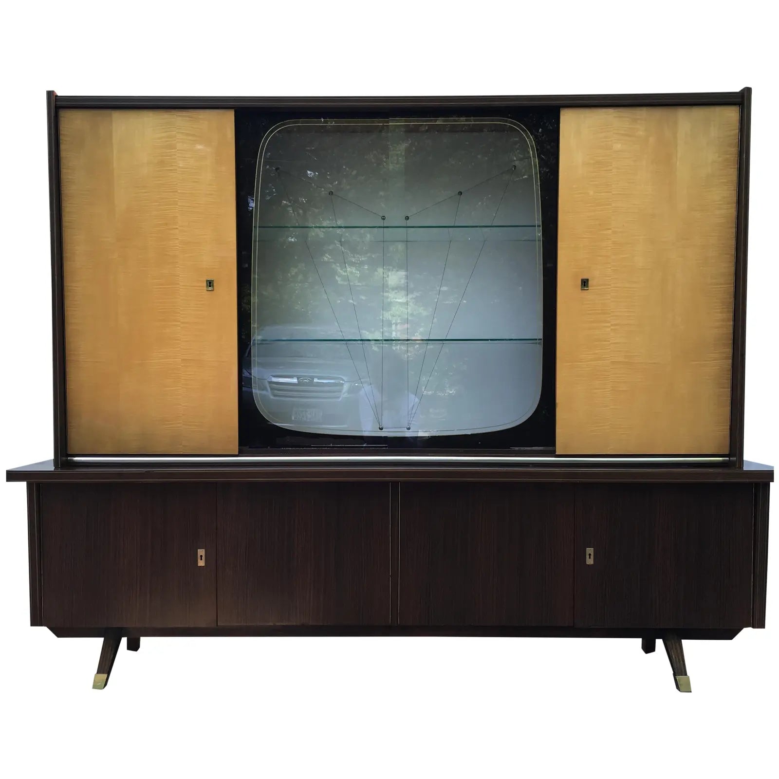 Mid Century Modern German Atomic Shrunk Cabinet (circa 1950's)