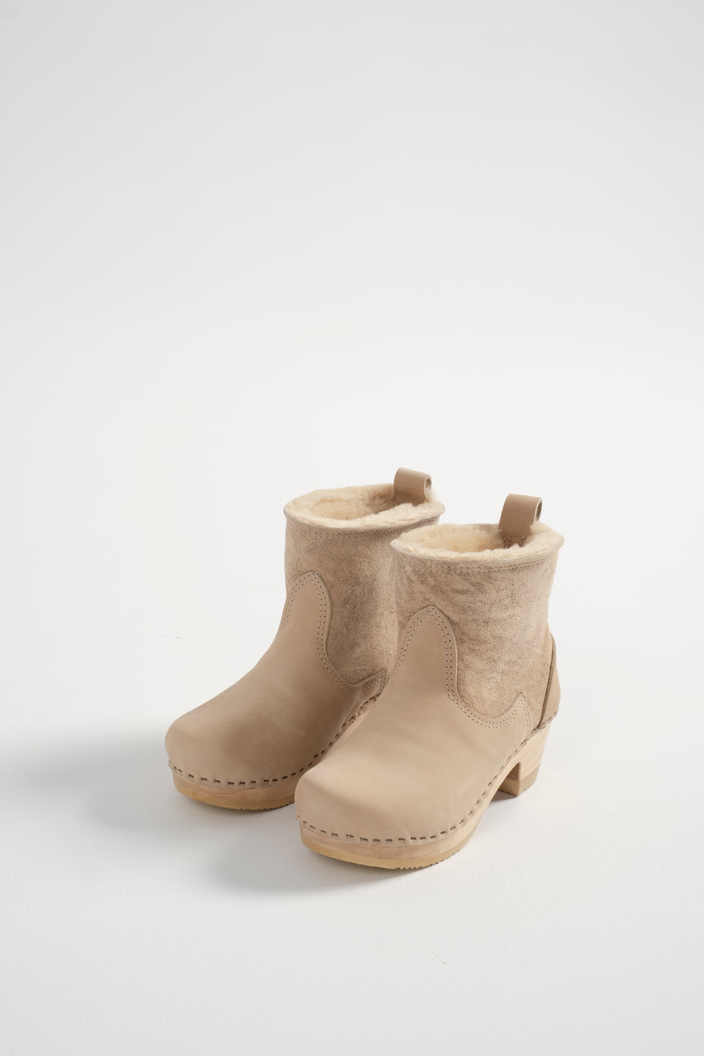 no 6 shearling clog boots