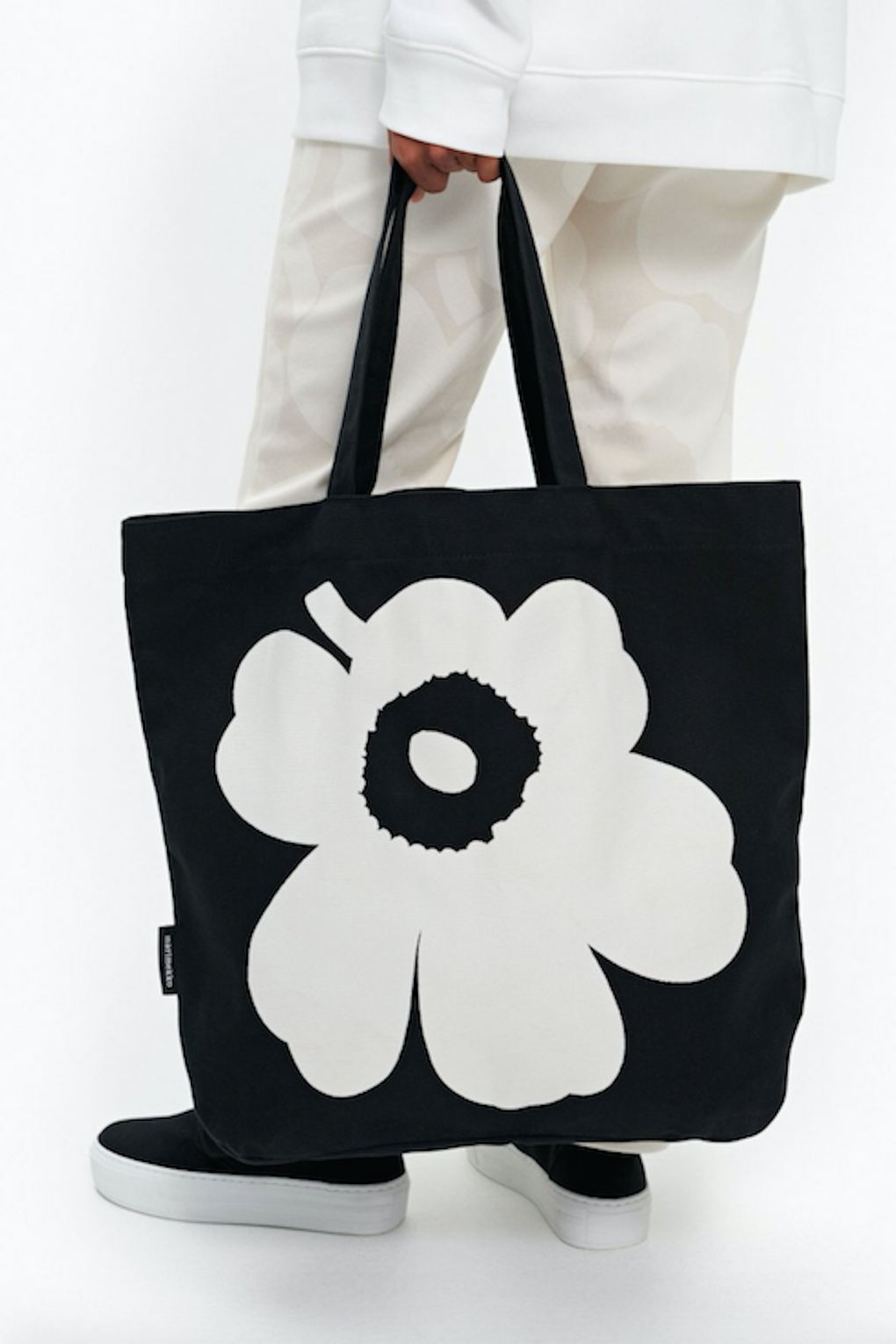 black floral bag