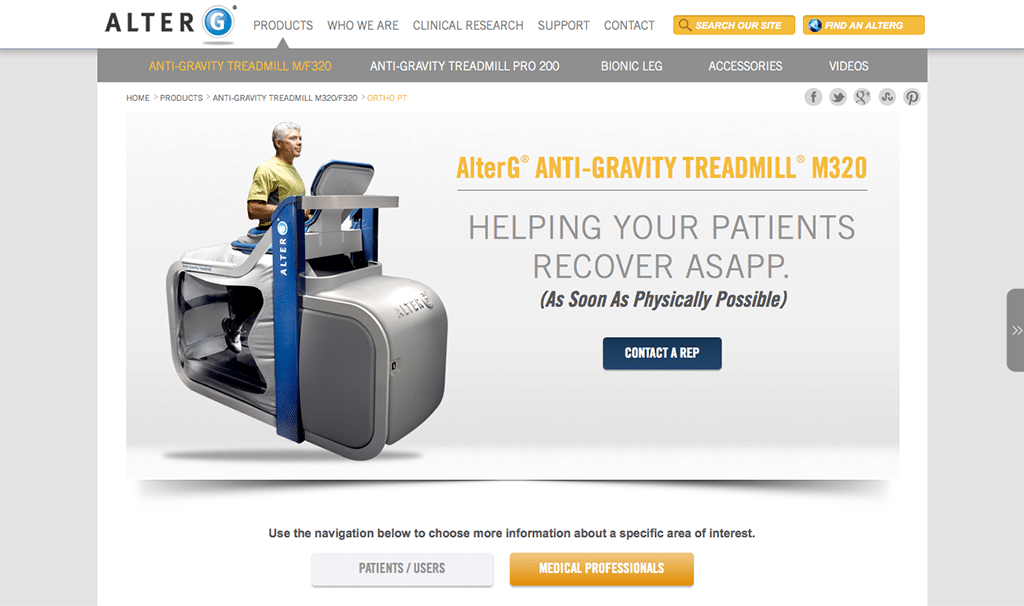 Anti-gravity-treadmill stroke recovery