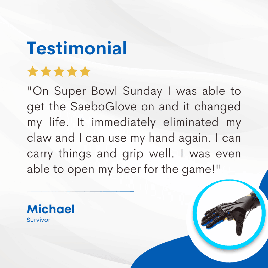 SaeboGlove Testimonial Image