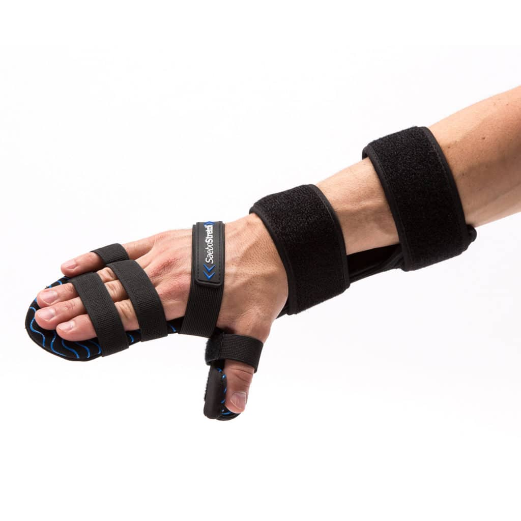 SaeboStretch hand rehabilitation device and dynamic hand splint for improving motion and minimizing joint pain