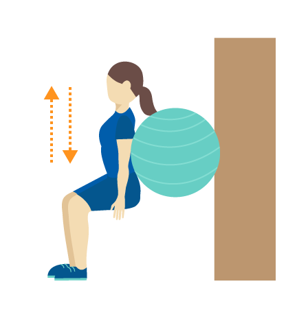 Exercise 2c: Ski Squat with Pilates Ball - Advanced Bridging Exercise Leg Exercises for Stroke Survivor Recovery 