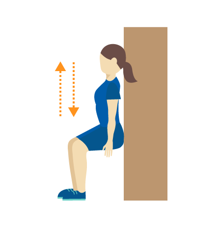 Exercise 5: Ski Squats for Stroke Patients Wall Sits Intermediate Leg Exercises for Stroke Survivor Recovery 