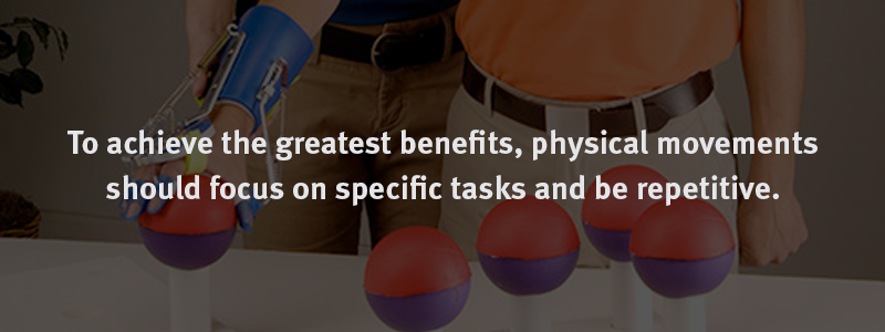To Achieve the Greatest Benefit, Physical Movements Should Focus on Specific Tasks and Be Repetitive