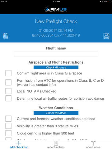 Part 107 Checklist App 1