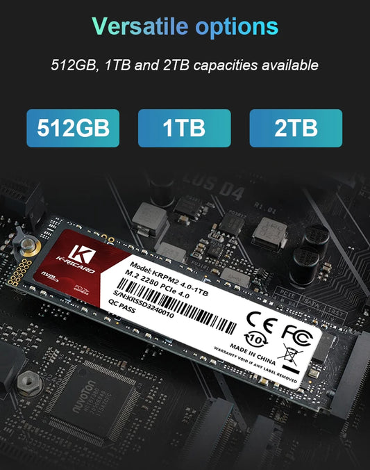 هارد ديسك اس اس دي من شركة كينج ريتش Kingrich  2280 PCIE 4.0 M2 Hard disk ssd M.2 SSD PCIE 4.0*4