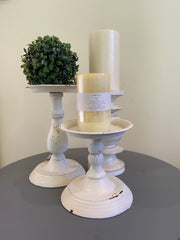 Shabby chic cream candle holders, buy now at Vivre, Nelson, NZ