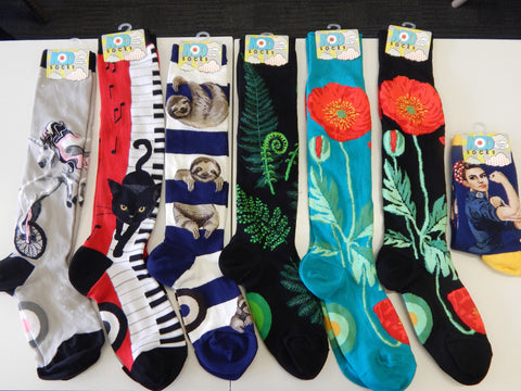 Buy fun funky knee high and crew socks at Vivre, Nelson, NZ