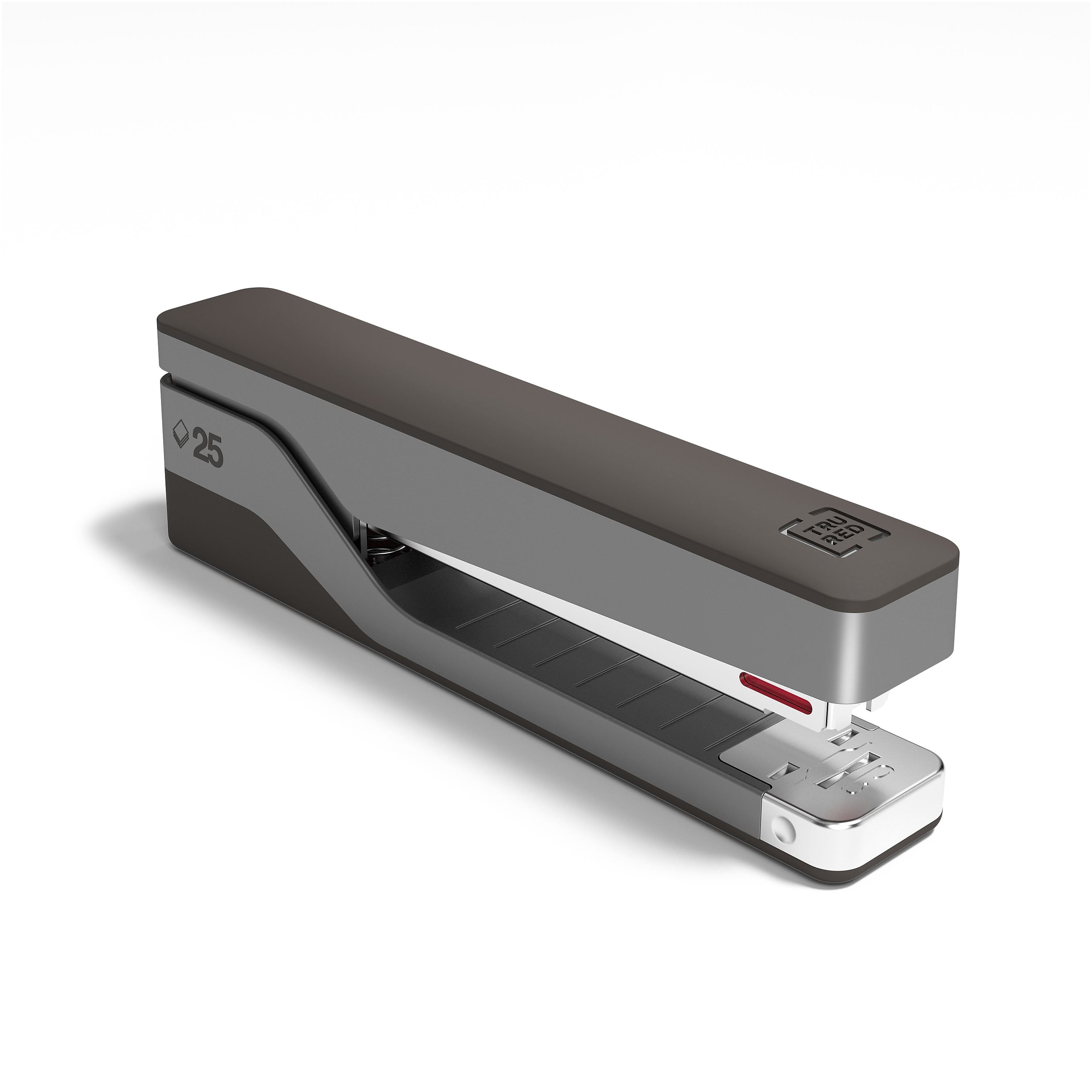 TRU RED™ Desktop Stapler, 25 Sheet Capacity, Gray/Black