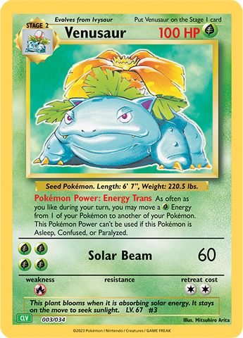 Pokemon Base Set Blastoise Venusaur