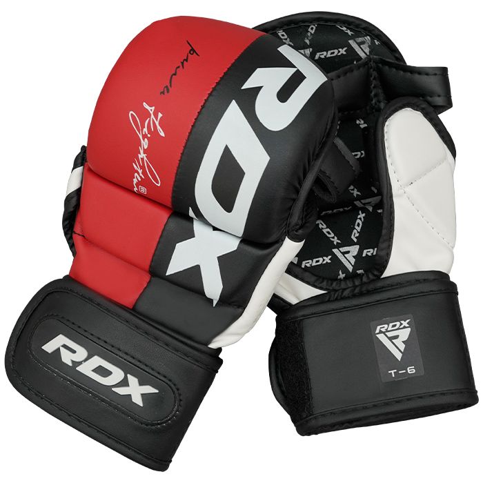 RDX T15 Large Black Leather X Noir MMA Sparring Gloves