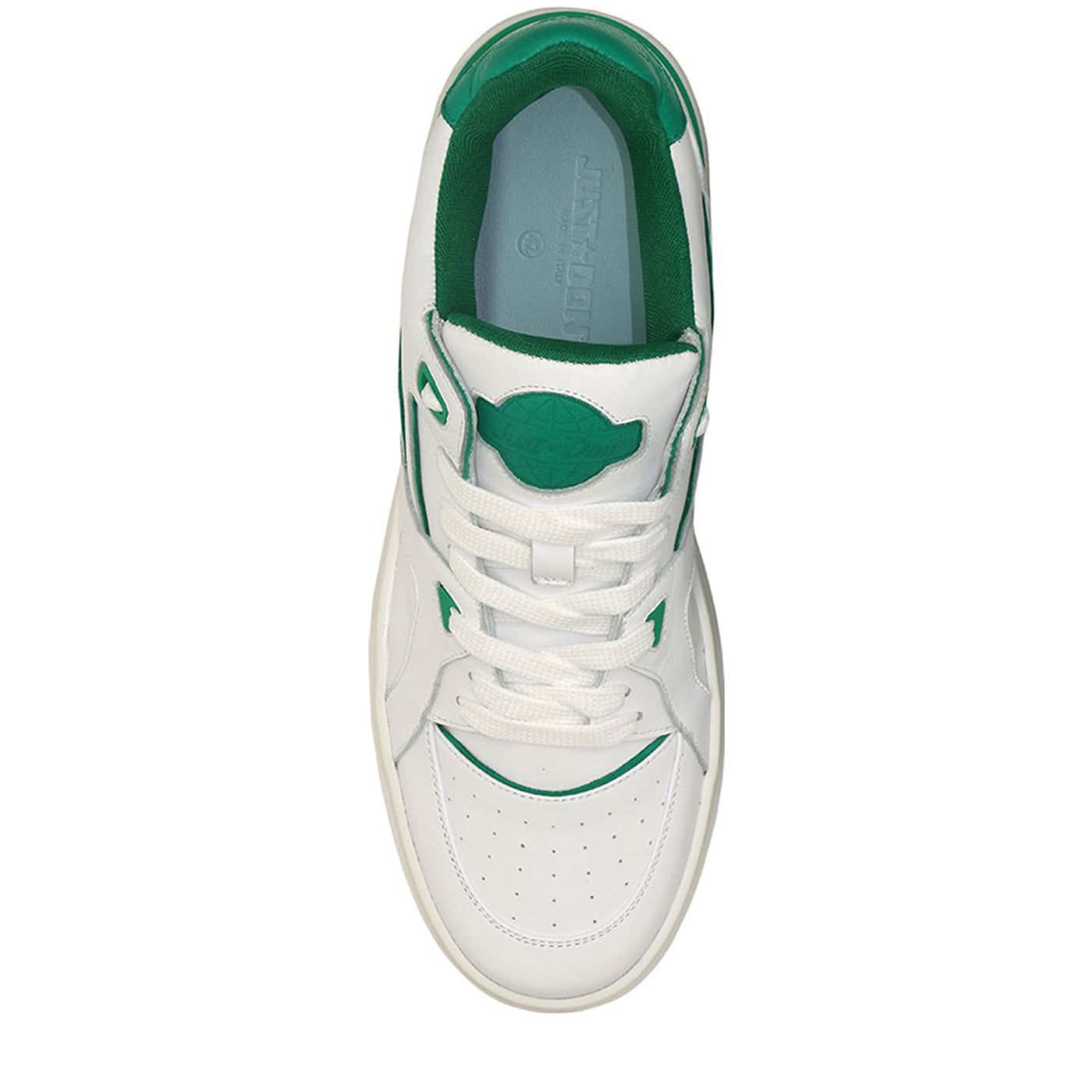 Just Don FW21 Luxury Courtside Low, White/Green