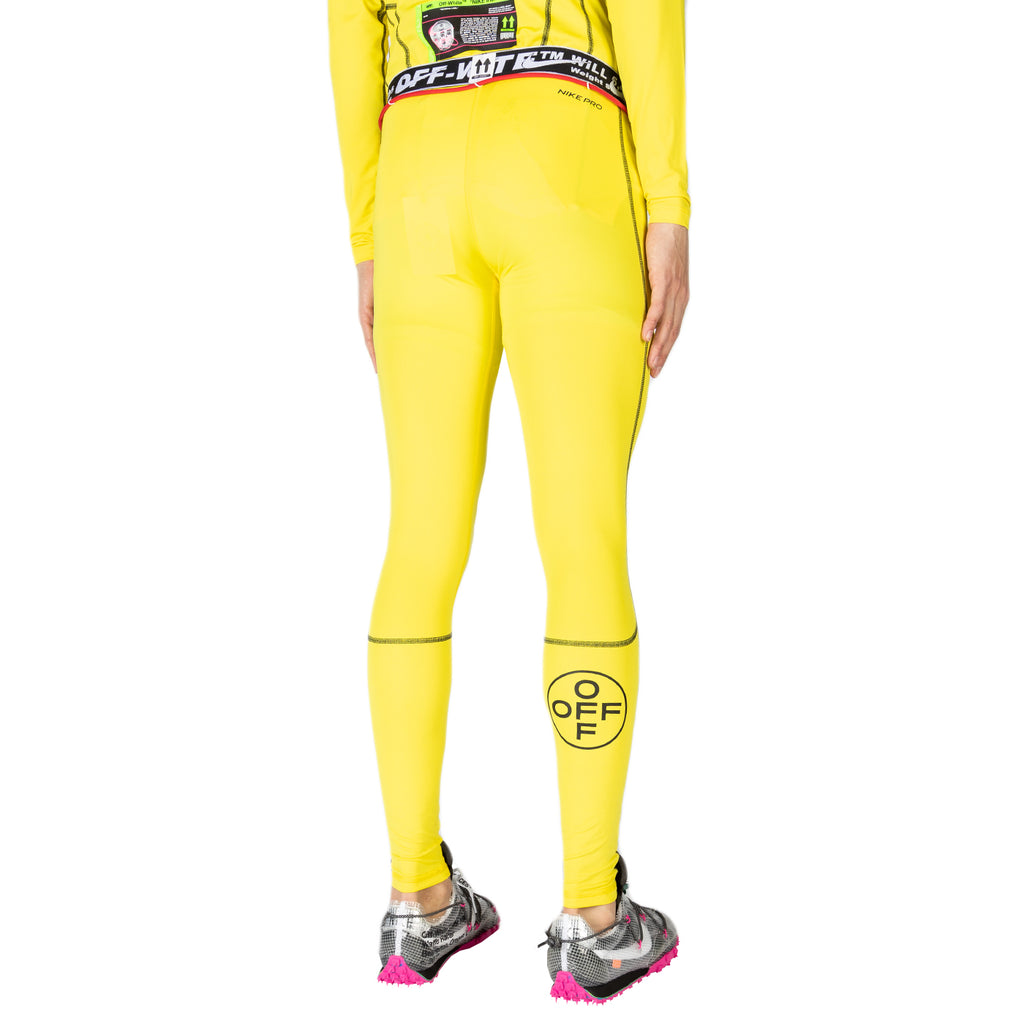 yellow nike compression pants