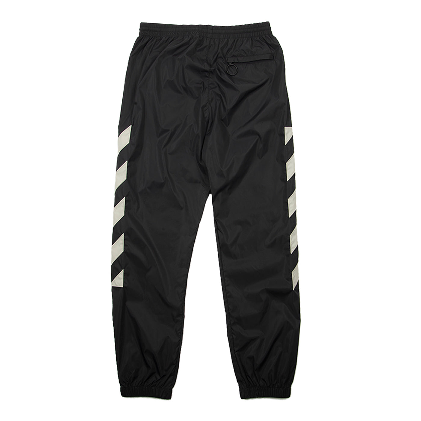 Off-White FW21 Diag Nylon Trackpant, Black/Abbey Stone